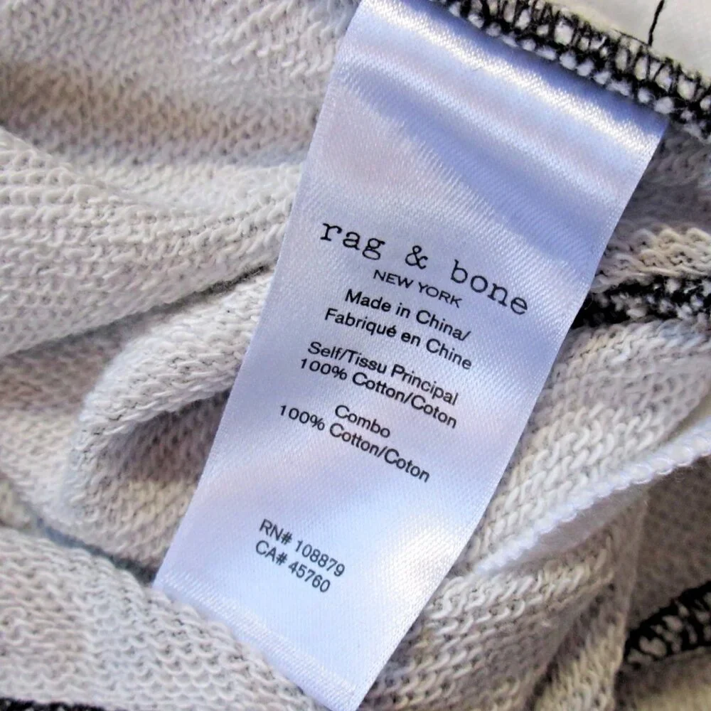 NWT rag & bone Miramar Jogger in Black Magic Photo Print Faux Jean Sweatpant XXS - Picture 5 of 9